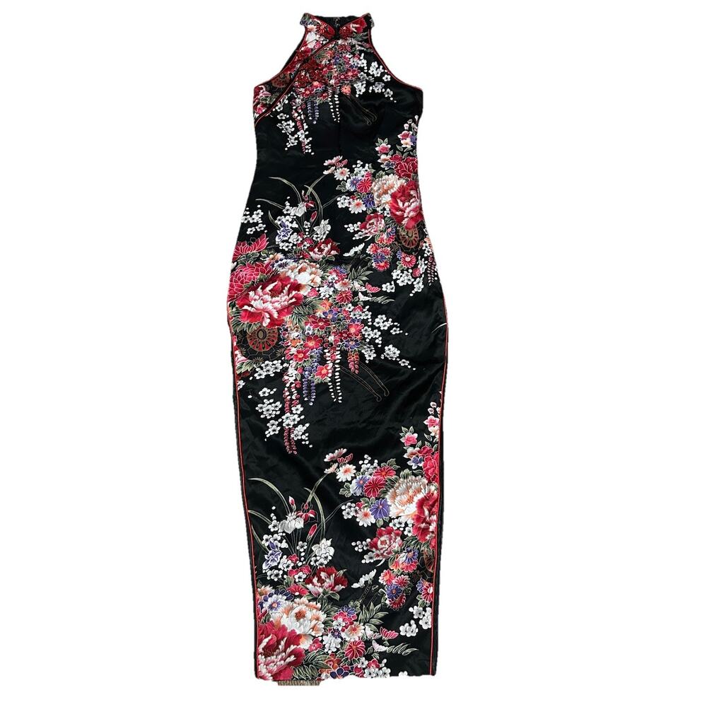 Chinese Sexy Women's High Slit Qipao Evening Dress Long Cheongsam